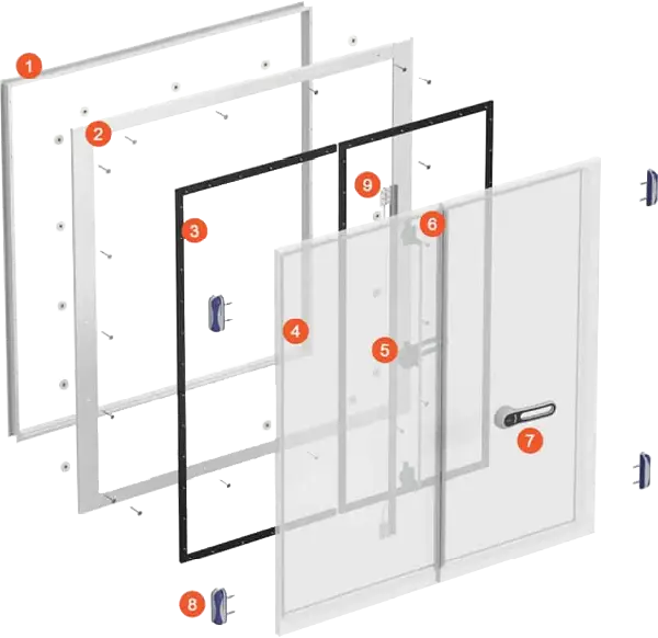 Double Wing Hinged Cold Room Doors 4